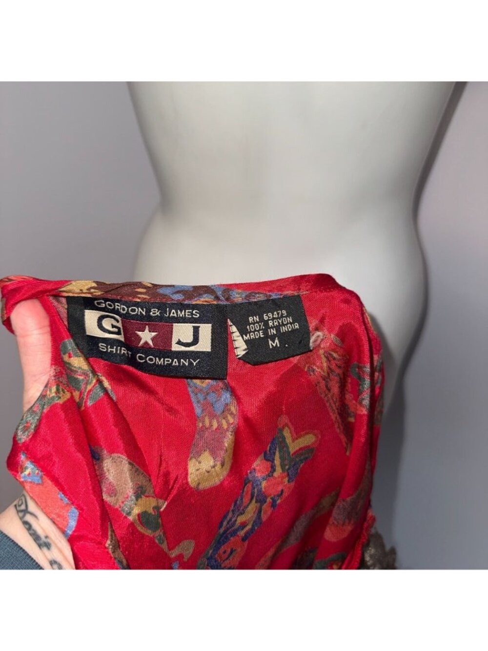 Vintage 90s Western Camisole M Cowboy Boot Graphic Coquette Grunge Red Lace Cami - Picture 6 of 6